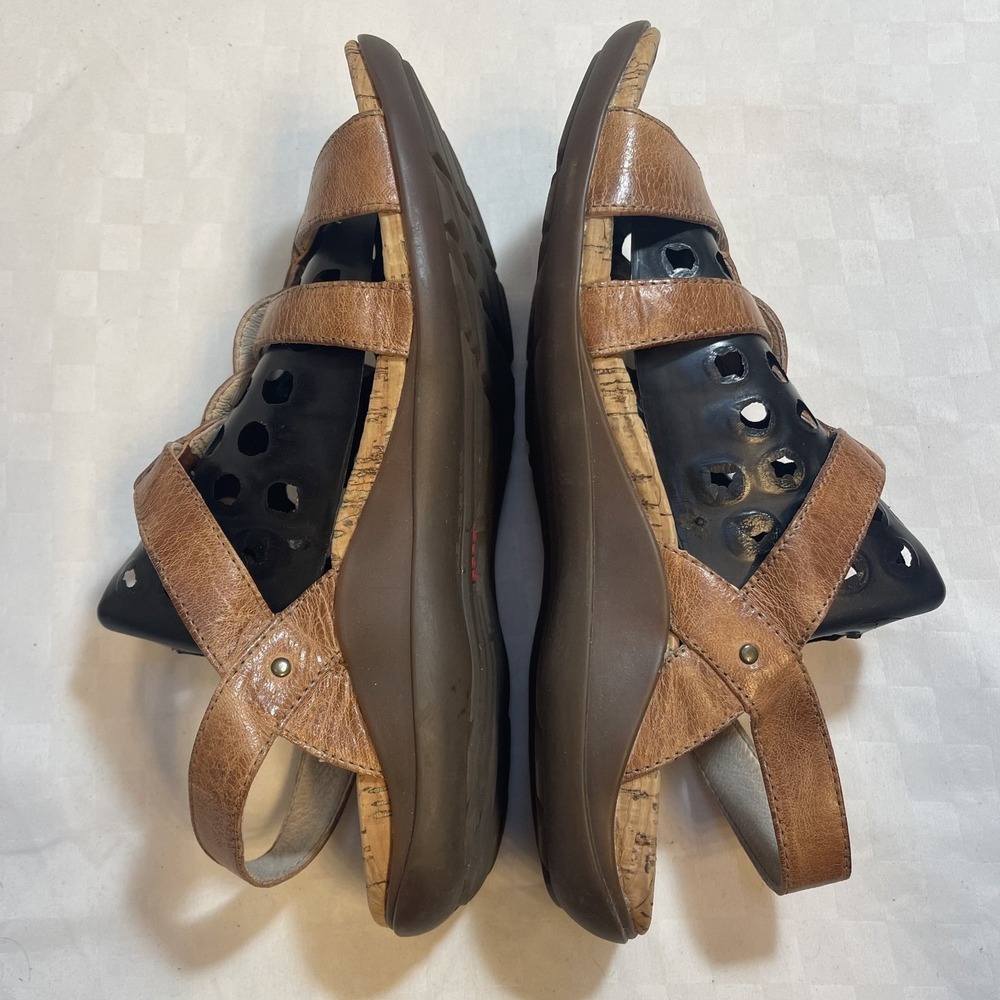 ABEO Bea-Braid Neutral Low Heel Sandals Brown Womens 8 - Picture 2 of 7